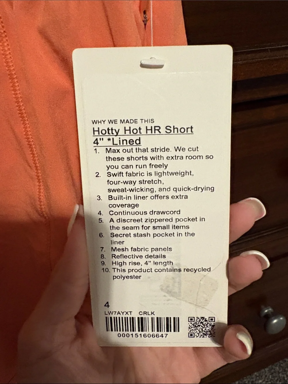 Lululemon Hotty Hot HR Short 4” Lined